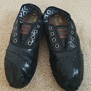 Black Sparkle sequin Toms